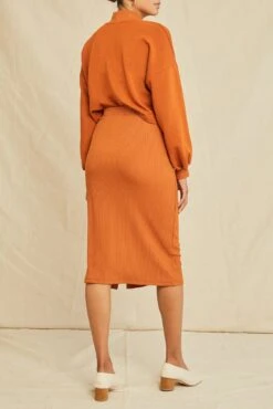 Gadot Paris Rib Skirt - Umber -Women Clothing Sales 0612 Gadot Umber 0902 web 4430a032 7c13 4786 aebf f4b20e3fb38d