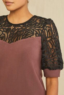 Danielle Luxe Fleece Lace Dress - Mocha -Women Clothing Sales 0673 Danielle Mocha 4367 web d4a43e4d d760 4753 a83f cdb618d792f7