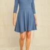 Lennox Ponte Twill Dress - Azure