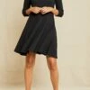 Lennox Ponte Twill Dress - Black