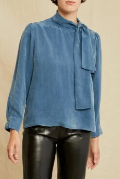 Olivet Cottonseed Cupro Blouse - Azure -Women Clothing Sales 0710 Olivet Cottonseed Cupro Azure 1303 web a0951109 36b9 4eed 91bd 7f650886d334