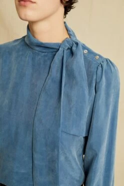 Olivet Cottonseed Cupro Blouse - Azure -Women Clothing Sales 0710 Olivet Cottonseed Cupro Azure 1374 web 821d2f1d 153e 4945 b445 9356556803f8