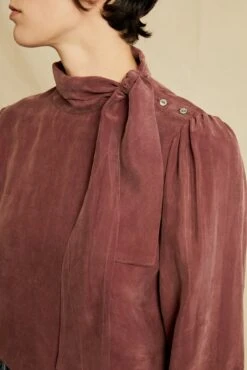 Olivet Cottonseed Cupro Blouse - Mocha -Women Clothing Sales 0710 Olivet Cottonseed Cupro Mocha 1536 web 8968279b e61a 4f87 916e 76ad929a71c7