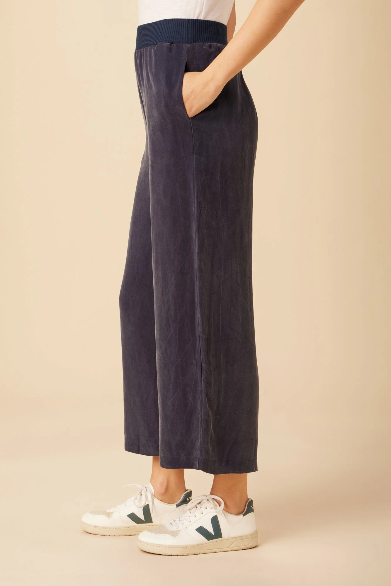 Salice Mixed Cupro Pants - Ocean 3 Salice Mixed Cupro Pants - Ocean - Image 3