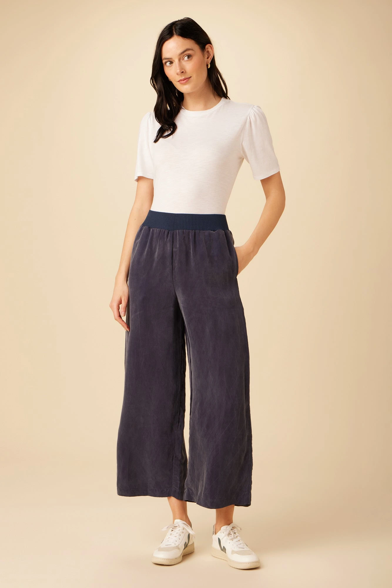 Salice Mixed Cupro Pants - Ocean 2 Salice Mixed Cupro Pants - Ocean - Image 2