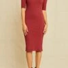 Amara Paris Rib Dress - Mulberry