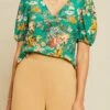 Juliana Washable Silk Blouse - Rosalind Floral