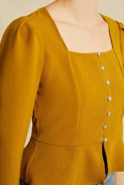 Nadja Upcycled Blouse -Women Clothing Sales 0802 Nadja Upcycled Citron Upcycled Fabric 2119 web
