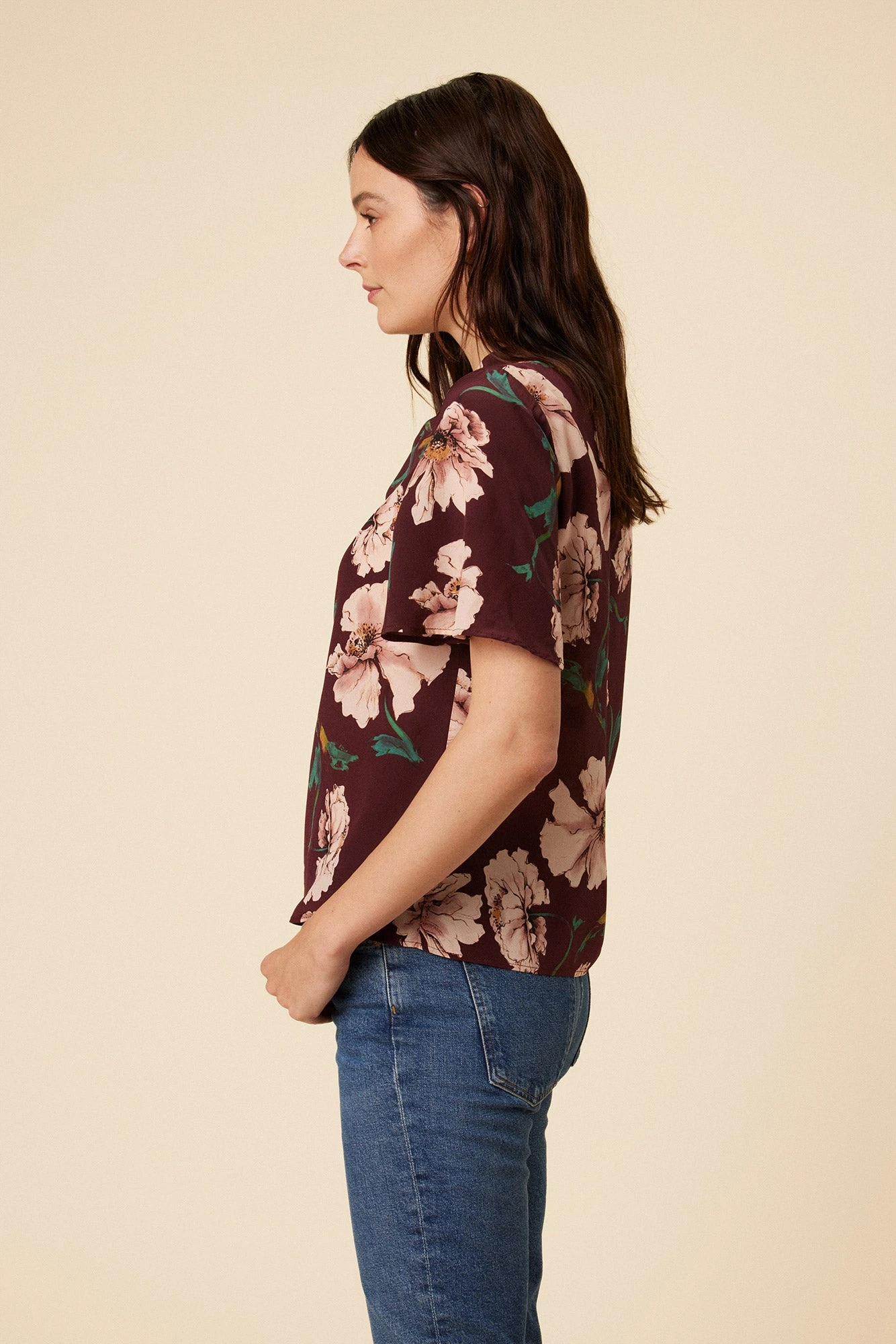 Seville Washable Silk Blouse - Paysage Sepia 2 Seville Washable Silk Blouse - Paysage Sepia - Image 2