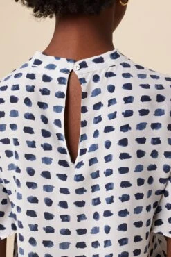 Seville Washable Silk Blouse - Squared Up White -Women Clothing Sales 0806 Seville Squared Up White 5