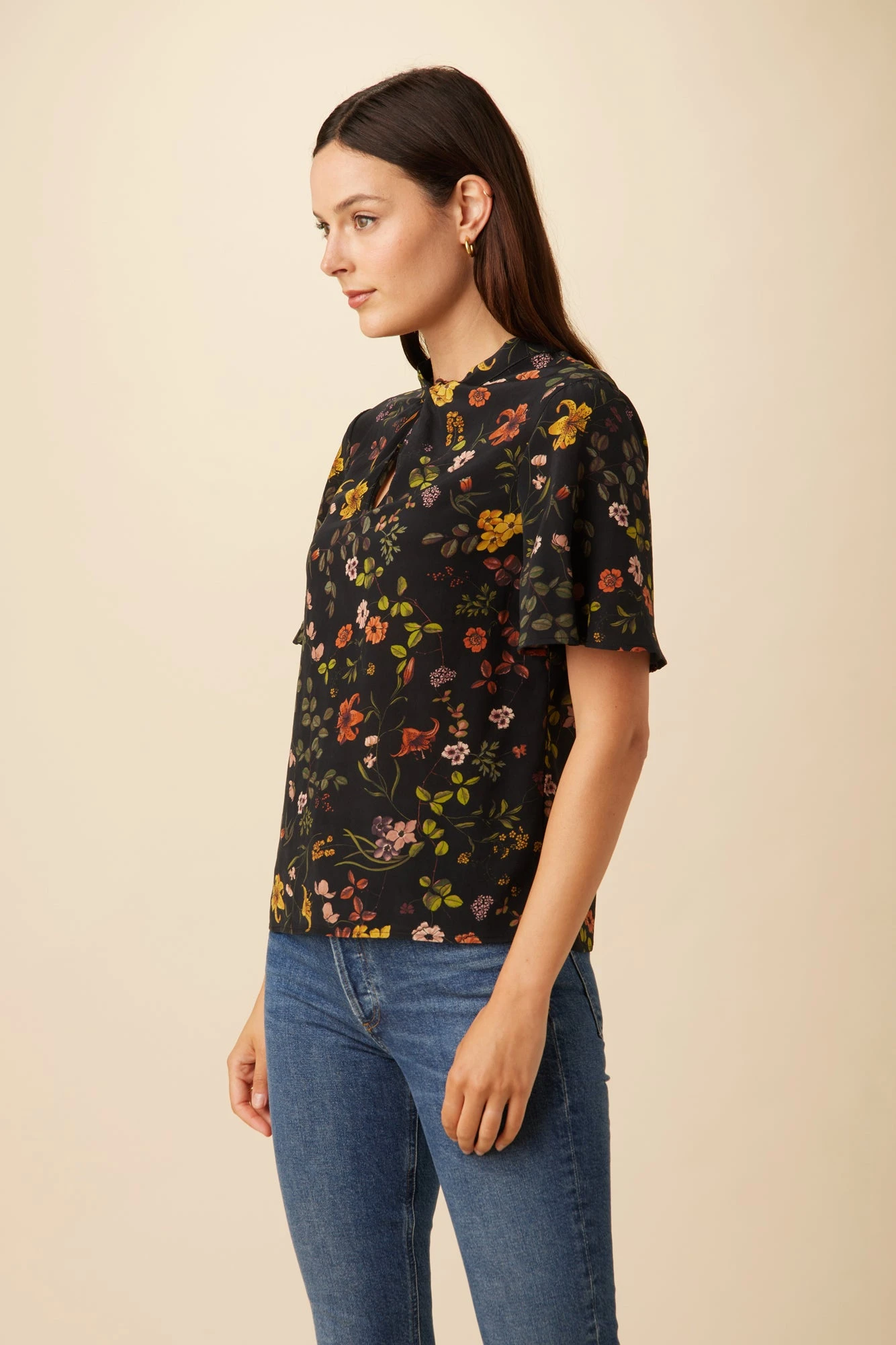 Seville Washable Silk Blouse - Saint Germain Floral 2 Seville Washable Silk Blouse - Saint Germain Floral - Image 2