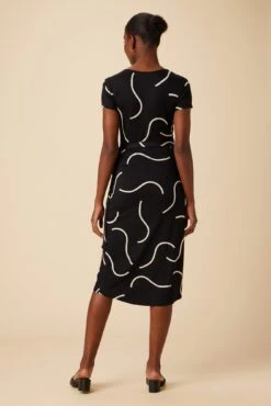 Betsyn Viscose Knit Dress - Waves -Women Clothing Sales 09 10169 Betsyn Viscose Waves 3