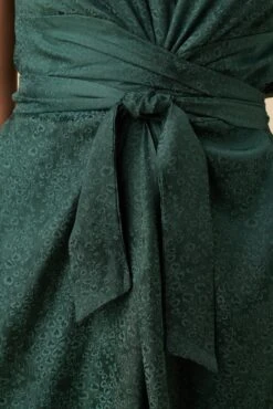 Josie Cupro Viscose Jacquard Dress - Darkest Spruce -Women Clothing Sales 10058 Josie Darkest Spruce 4