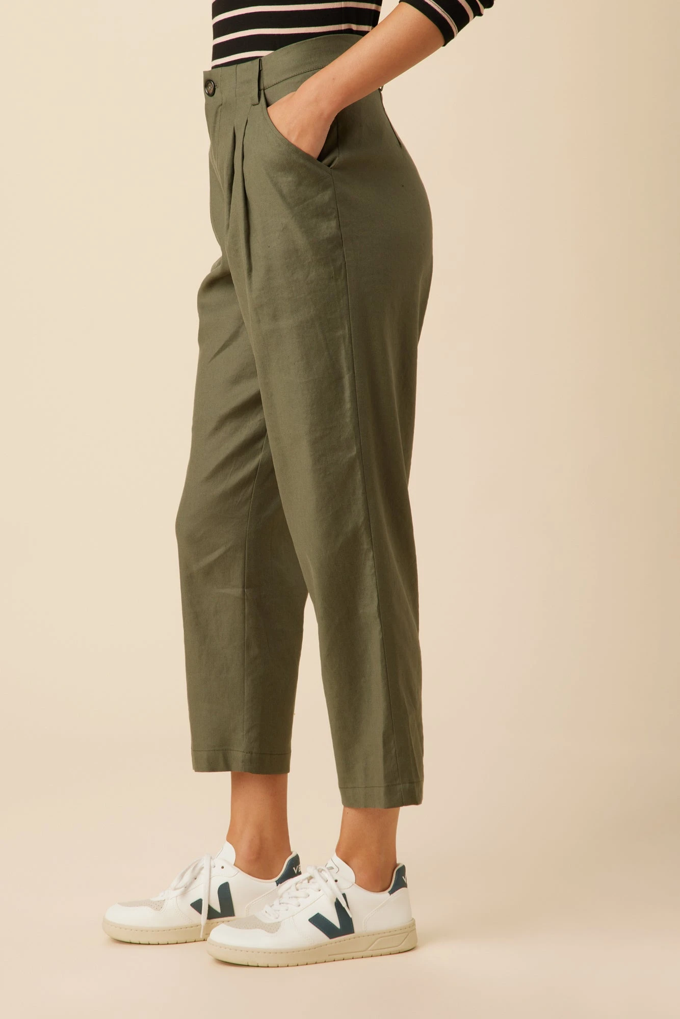 Larisa Femme Fete Pant - Olive 3 Larisa Femme Fete Pant - Olive - Image 3