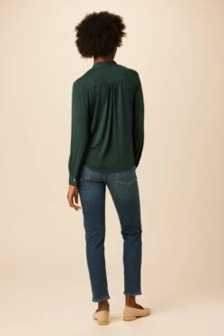 Aster Dream Knit Blouse - Darkest Spruce -Women Clothing Sales 10083 Aster Darkest Spruce 3