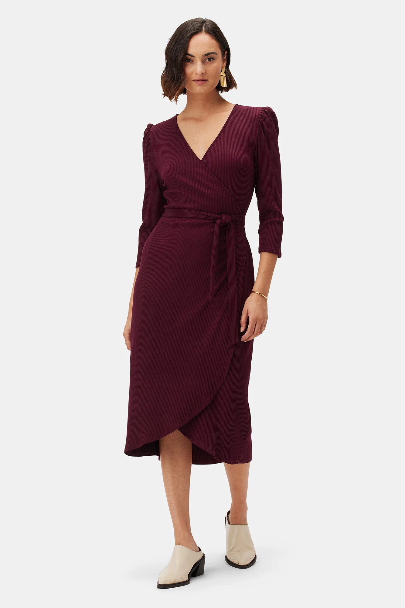 Abigail Paris Rib Dress - Plum 1 Abigail Paris Rib Dress - Plum