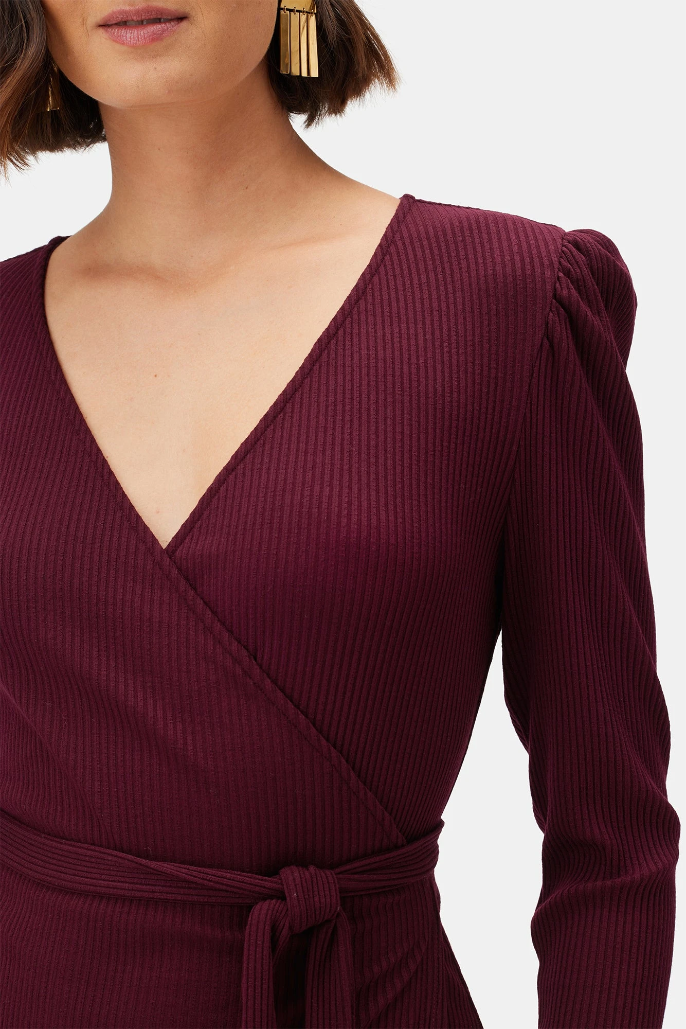 Abigail Paris Rib Dress - Plum 2 Abigail Paris Rib Dress - Plum - Image 2