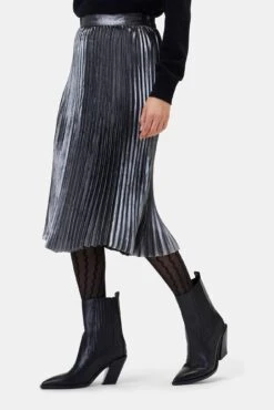 Blaze Skirt - Pewter 7 Blaze Skirt - Pewter -Women Clothing Sales 10108 Blaze Pleated Pewter 2