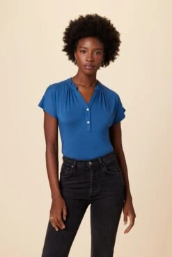 Atlanta Dream Knit Top - Ensign Blue