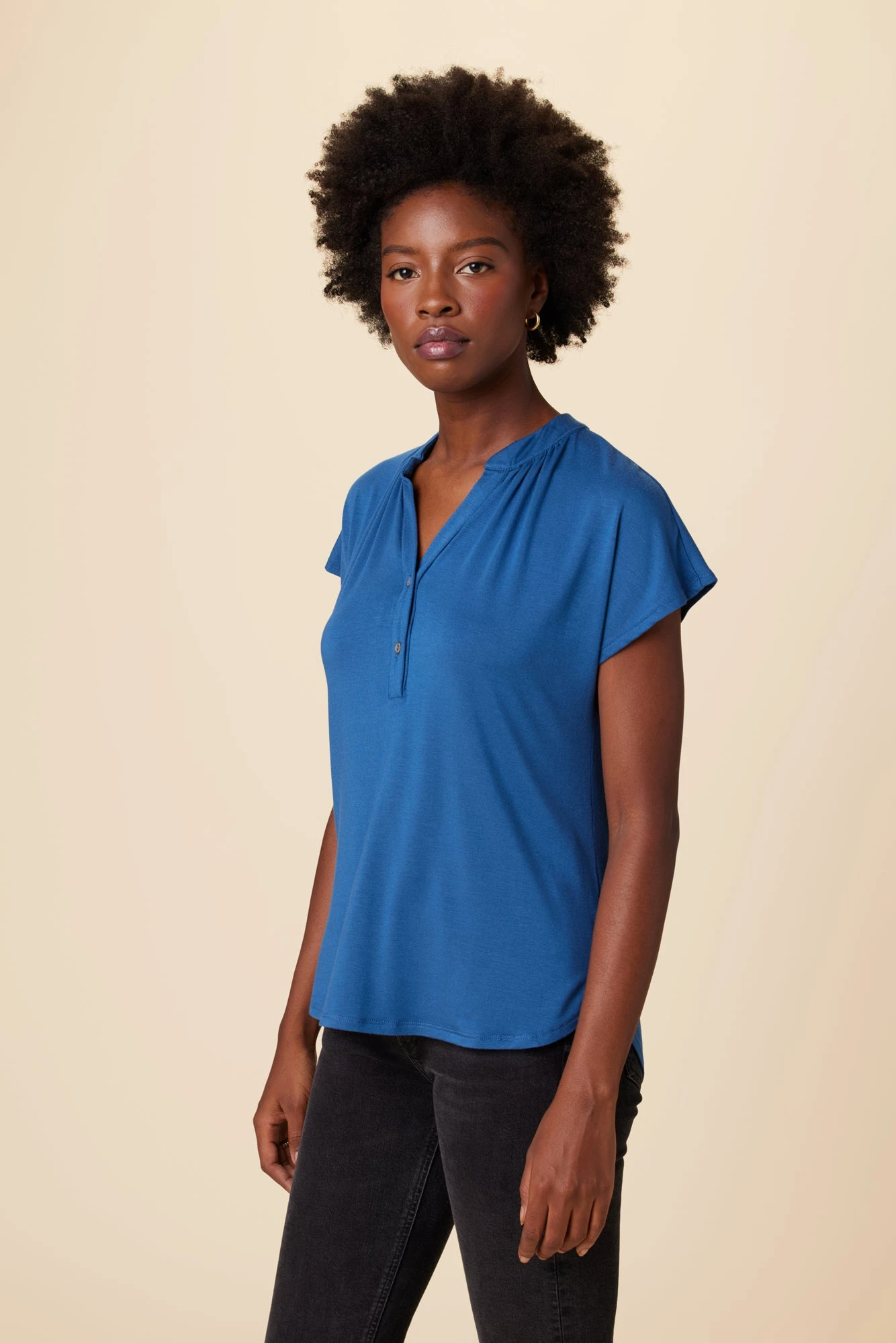 Atlanta Dream Knit Top - Ensign Blue 2 Atlanta Dream Knit Top - Ensign Blue - Image 2