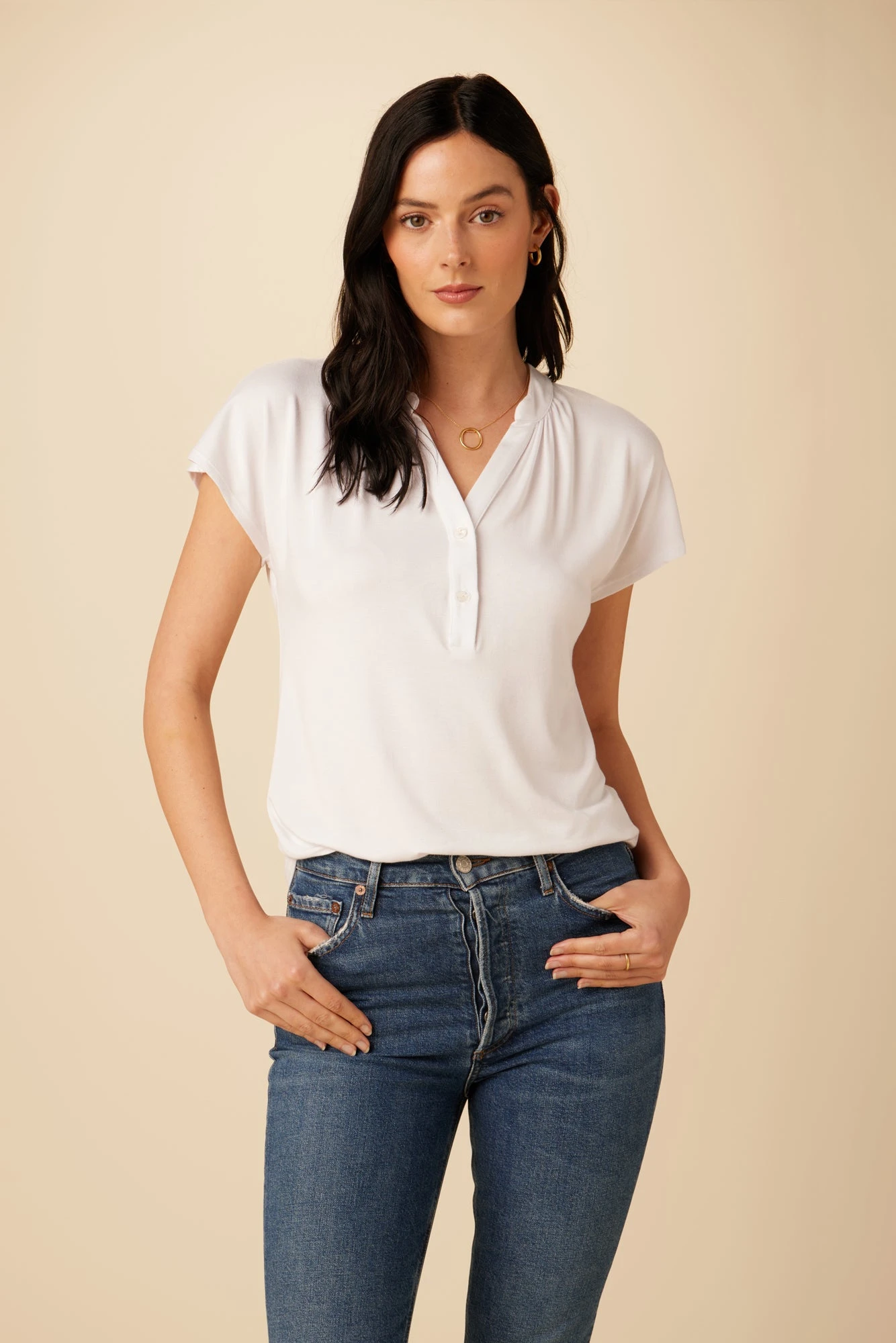 Atlanta Dream Knit Top - White 1 Atlanta Dream Knit Top - White