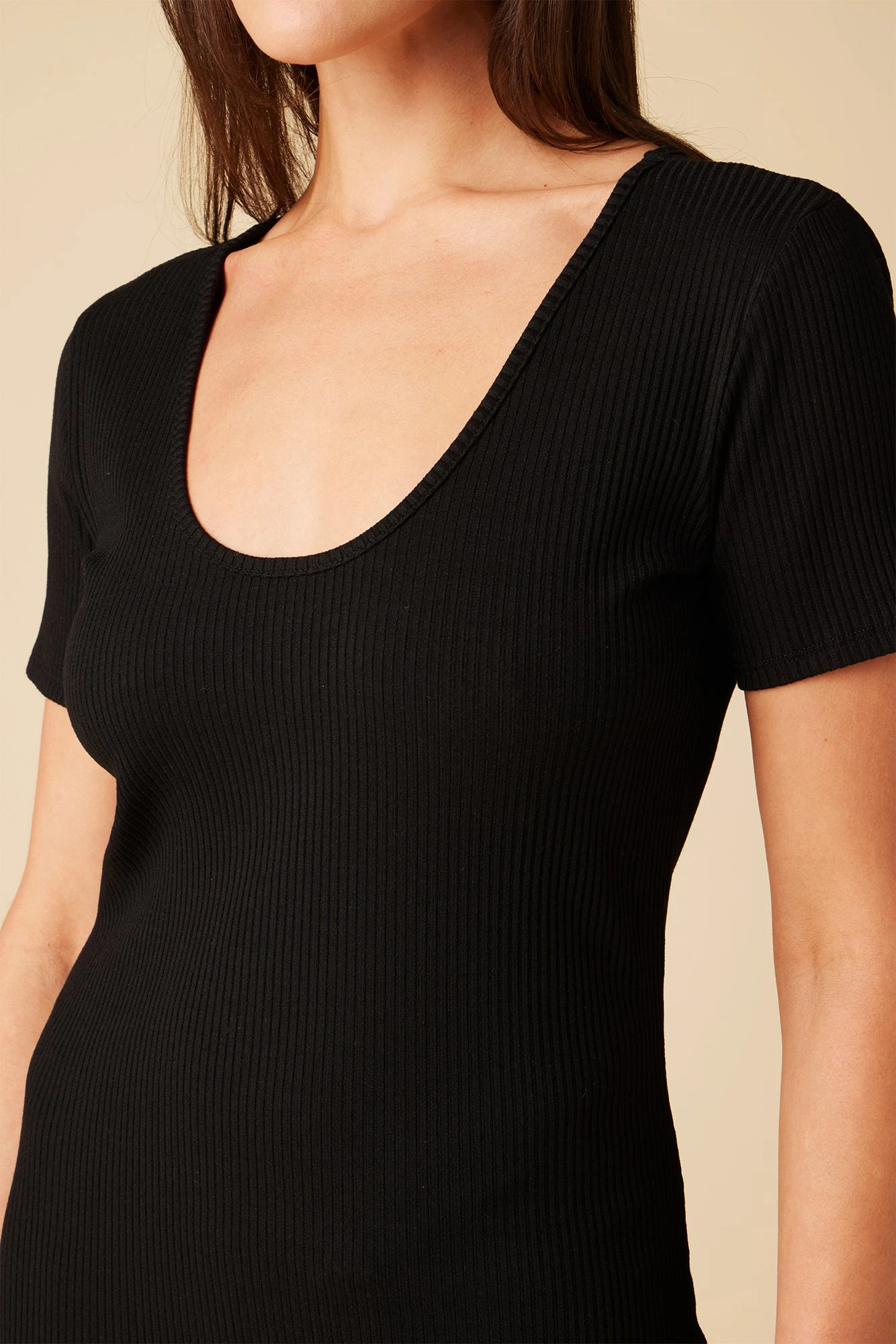 Juniper Paris Rib Dress - Black 4 Juniper Paris Rib Dress - Black - Image 4