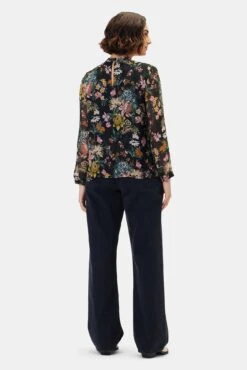 Jeanne Chiffon Blouse - Rosalind Floral Black 7 Jeanne Chiffon Blouse - Rosalind Floral Black -Women Clothing Sales 10155 Jeanne Chiffon Rosalind Floral Black 3