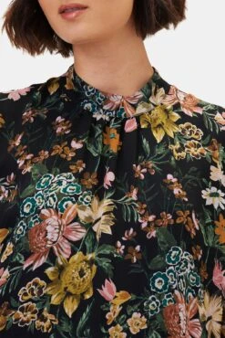 Jeanne Chiffon Blouse - Rosalind Floral Black 8 Jeanne Chiffon Blouse - Rosalind Floral Black -Women Clothing Sales 10155 Jeanne Chiffon Rosalind Floral Black 4