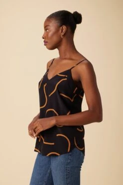 Women Clothing Sales -Women Clothing Sales 10163 Barlow Silk Waves Caramel 2