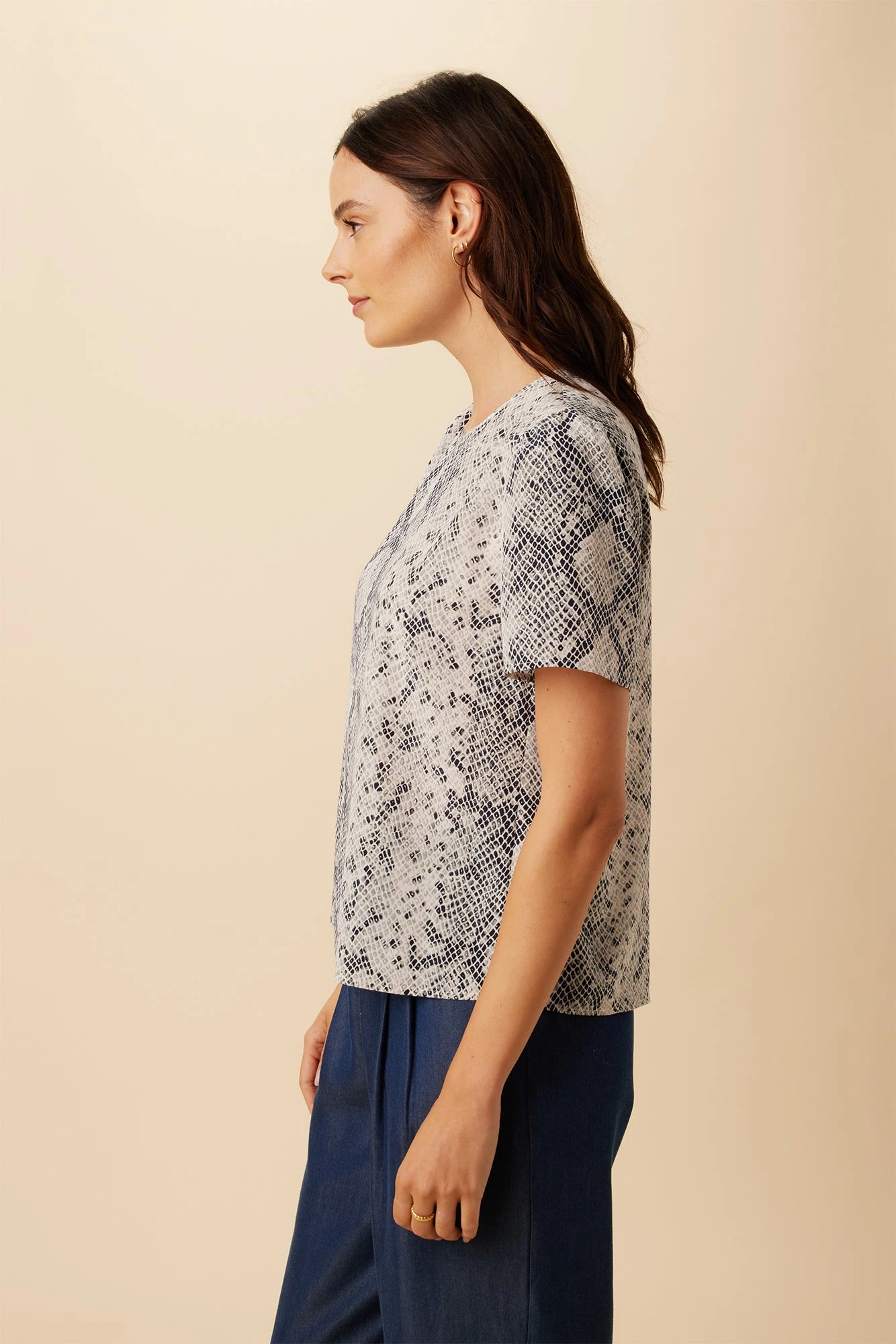 Odilia Washable Silk Blouse - Serpentine 2 Odilia Washable Silk Blouse - Serpentine - Image 2