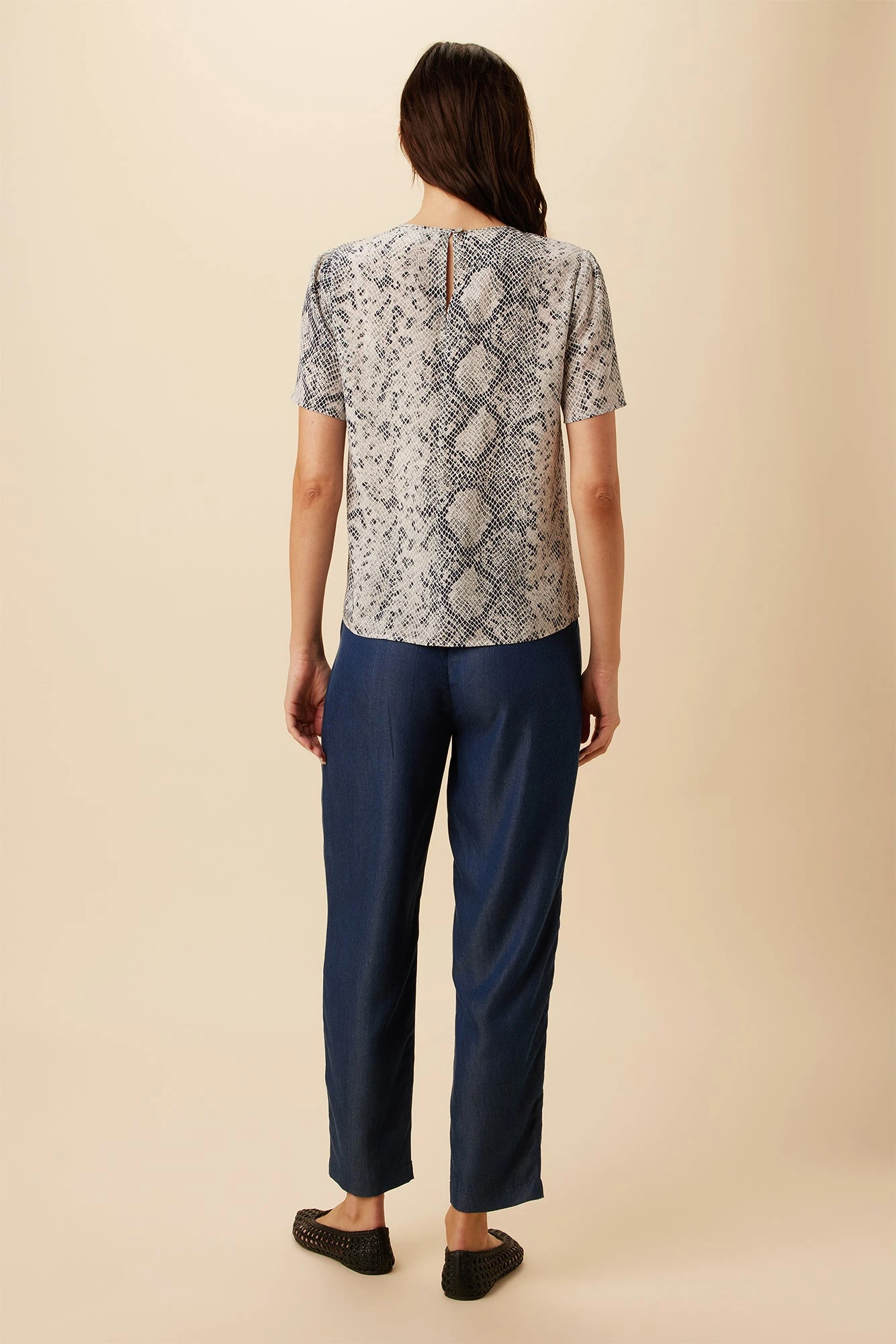 Odilia Washable Silk Blouse - Serpentine 3 Odilia Washable Silk Blouse - Serpentine - Image 3
