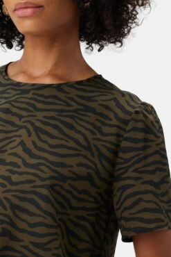 Odilia Washable Silk Blouse - Zebra Green Black 8 Odilia Washable Silk Blouse - Zebra Green Black -Women Clothing Sales 10175 Odilia Silk Zebra Green Black 4