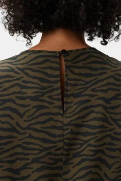 Odilia Washable Silk Blouse - Zebra Green Black 9 Odilia Washable Silk Blouse - Zebra Green Black -Women Clothing Sales 10175 Odilia Silk Zebra Green Black 5