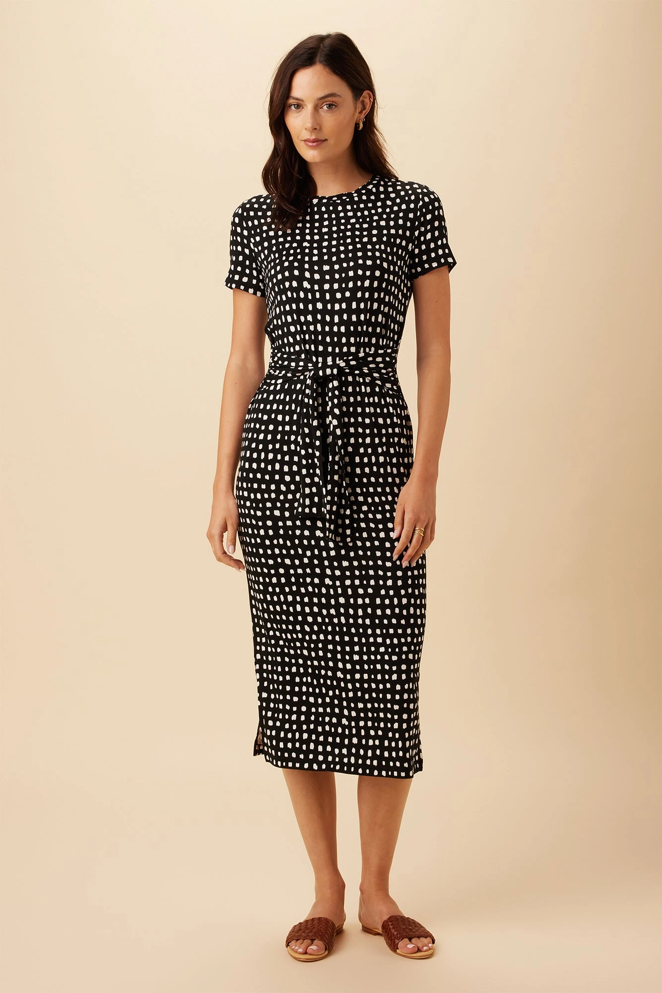 Colombe Viscose Knit Dress - Valencia Dot Black 1 Colombe Viscose Knit Dress - Valencia Dot Black