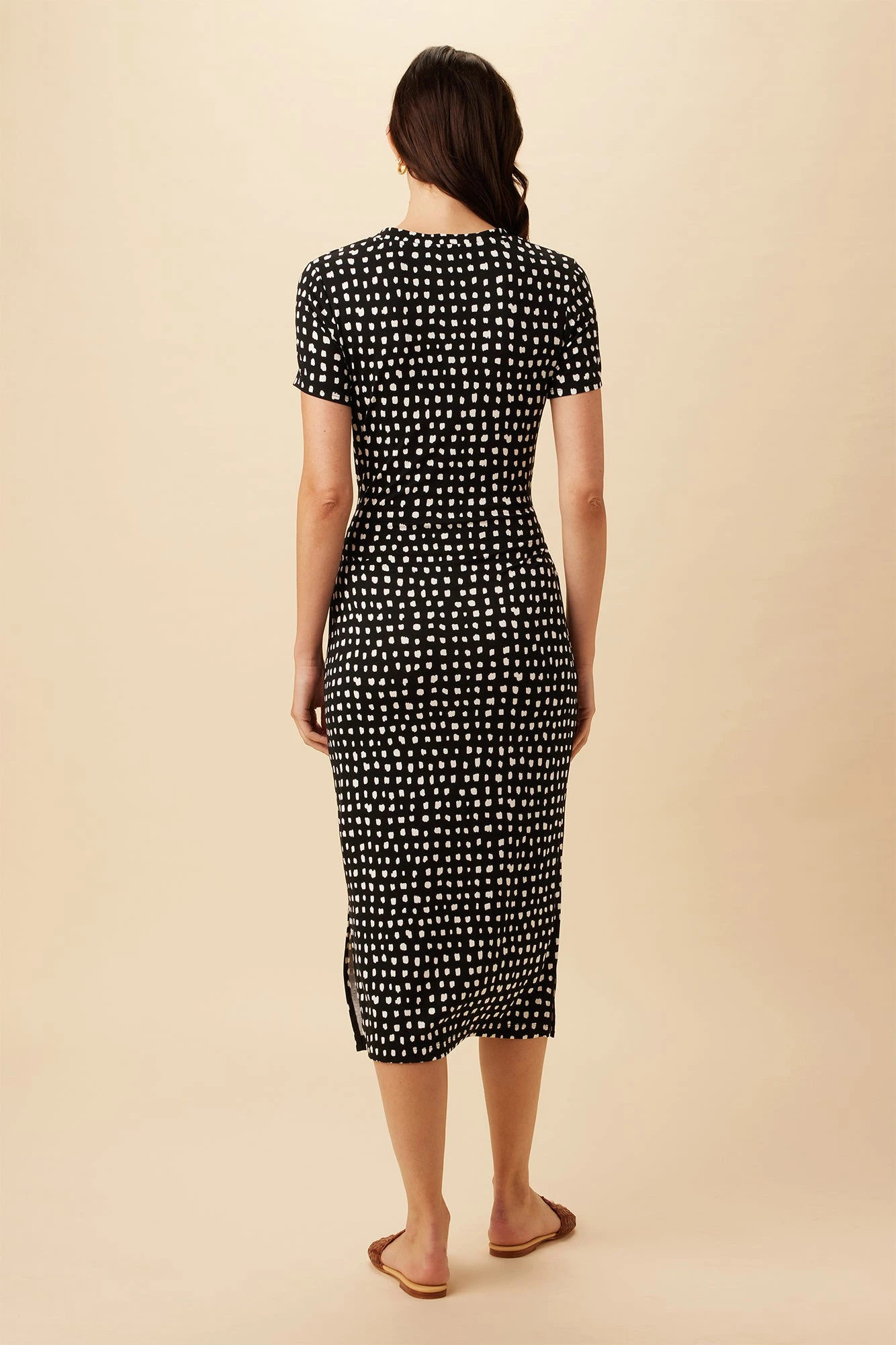 Colombe Viscose Knit Dress - Valencia Dot Black 3 Colombe Viscose Knit Dress - Valencia Dot Black - Image 3
