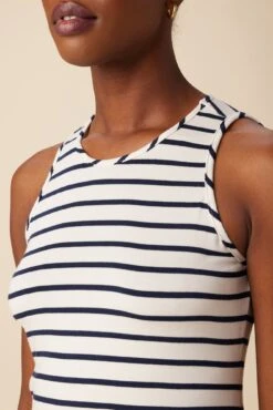 Jillian Dream Knit Tank - Marine Stripe -Women Clothing Sales 10177 Jillian Dream Knit Harbor Stripe Marine 4