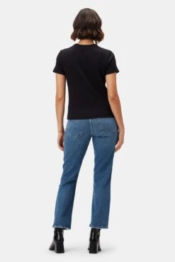 Eleanor Baby Rib Tee - Black -Women Clothing Sales 10194 Eleanor Black Baby Rib 3