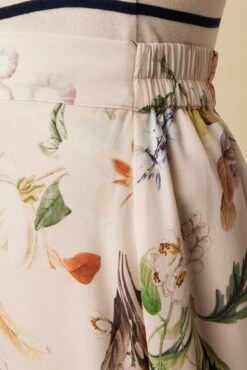 Blaze Washable Silk Skirt - Botanic Floral Ivory 9 Blaze Washable Silk Skirt - Botanic Floral Ivory -Women Clothing Sales 10227 Blaze Silk Lined Botanic Floral Ivory 5
