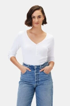 Deacon Baby Rib Top - White