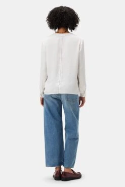 Kaya Blouse - Ivory -Women Clothing Sales 10242 Kaya Mixed Media Ivory 3