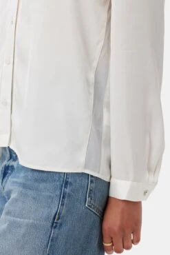 Kaya Blouse - Ivory -Women Clothing Sales 10242 Kaya Mixed Media Ivory 5