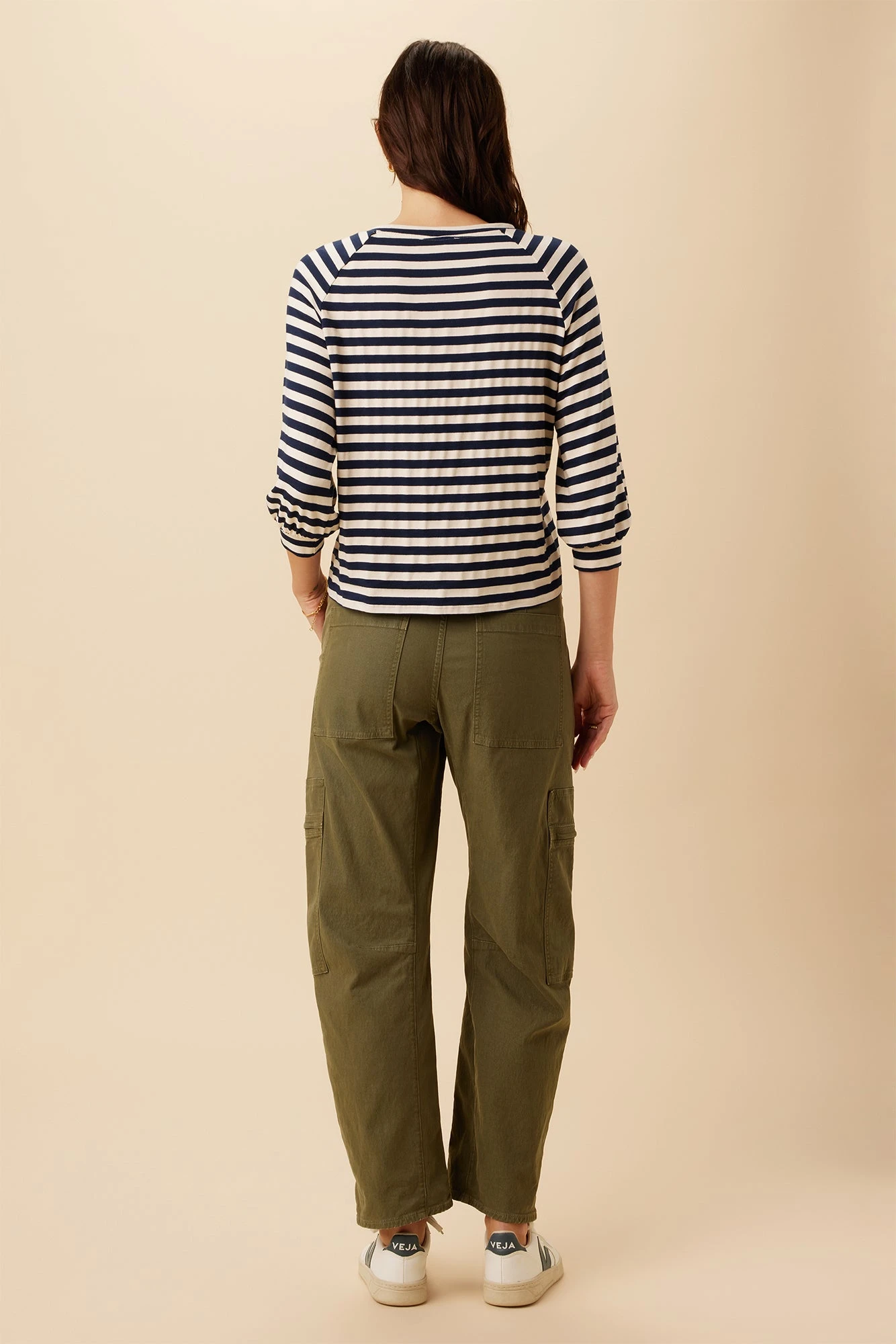 Issa Reverie Knit Tee - Navy Natural Stripe 3 Issa Reverie Knit Tee - Navy Natural Stripe - Image 3