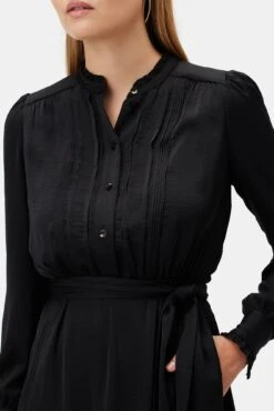 Malta Dress - Black -Women Clothing Sales 10269 Malta Pin Tuck Black 4