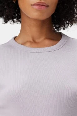 Eleanor Long Sleeve Baby Rib Tee - Lilac