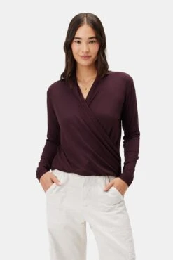 Calais Dream Knit Blouse - Vineyard