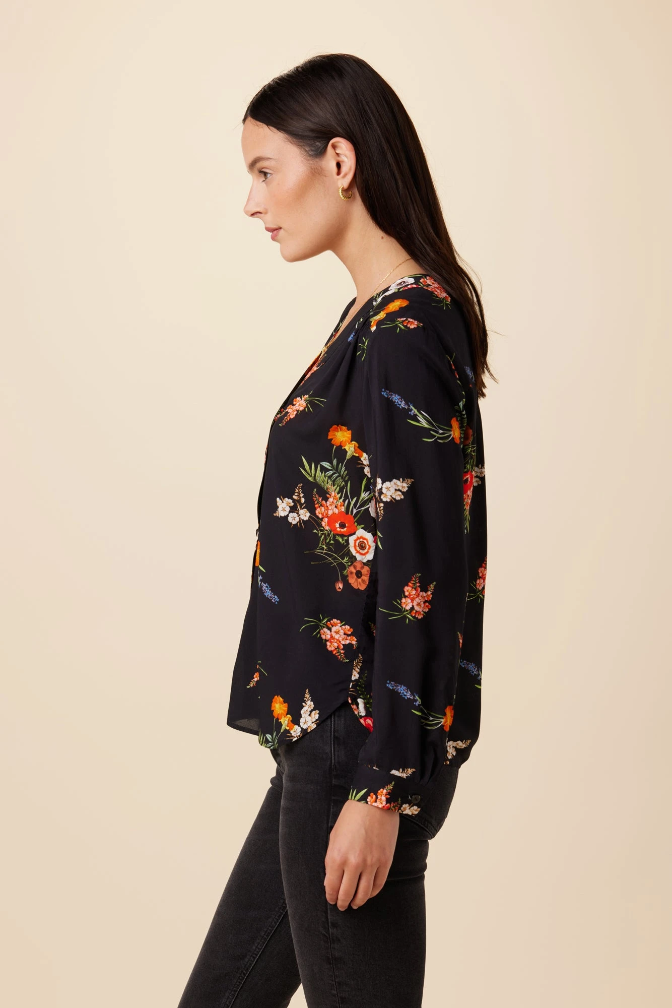 Kaya Ecovero Blouse - Treviso Orange 2 Kaya Ecovero Blouse - Treviso Orange - Image 2