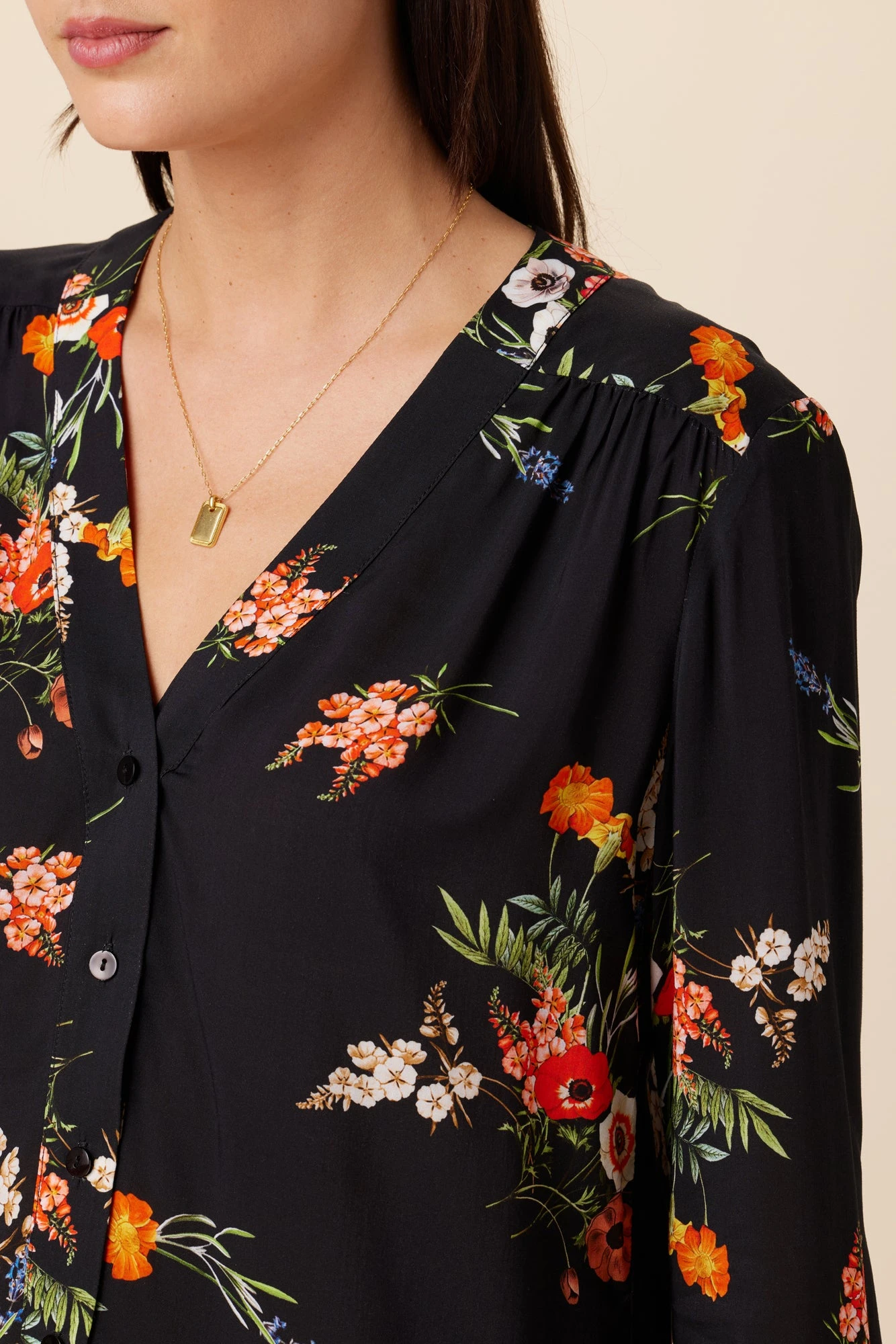 Kaya Ecovero Blouse - Treviso Orange 4 Kaya Ecovero Blouse - Treviso Orange - Image 4