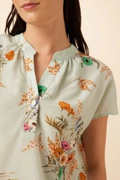 Renata Washable Silk Blouse - Cannes Floral -Women Clothing Sales 1068 Renata Cannes Floral 4