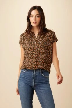 Renata Washable Silk Blouse - Caramel Sauvage