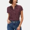Renata Washable Silk Blouse - Doucet Dot Vineyard